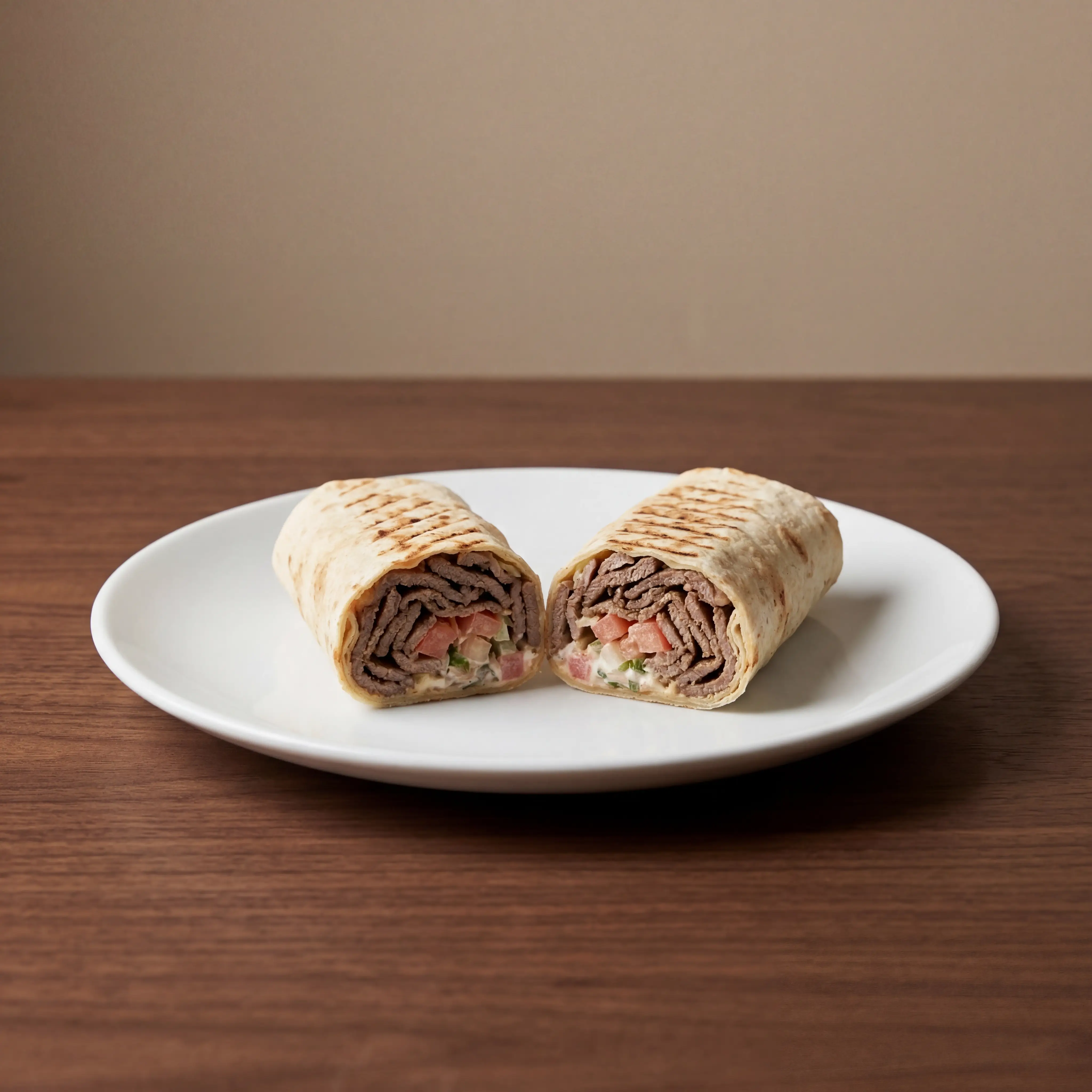 Wrap auf dunklem Holztisch