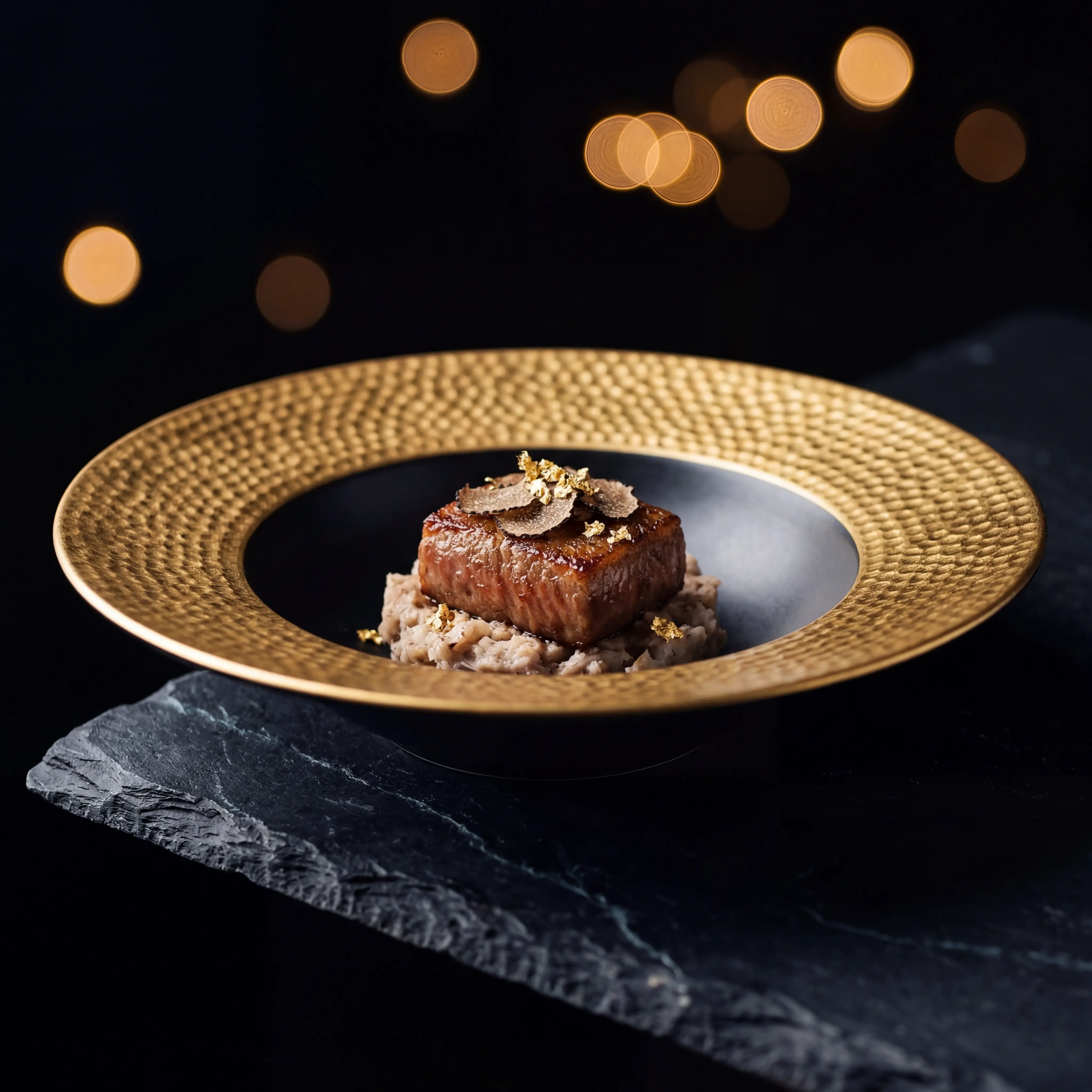 Exklusives Fine Dining Gold Noir