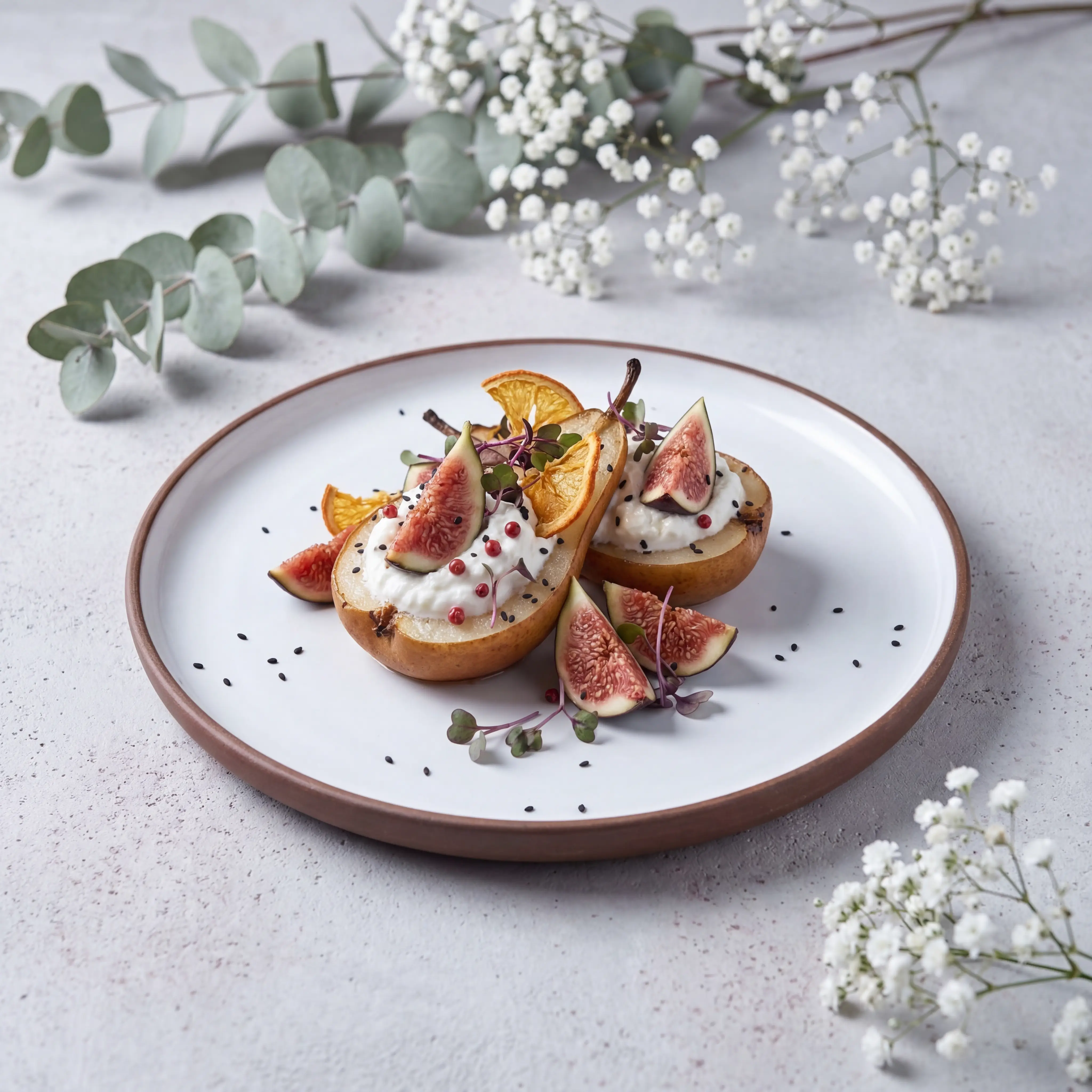 Leichte botanische Food-Fotografie mit Blumen