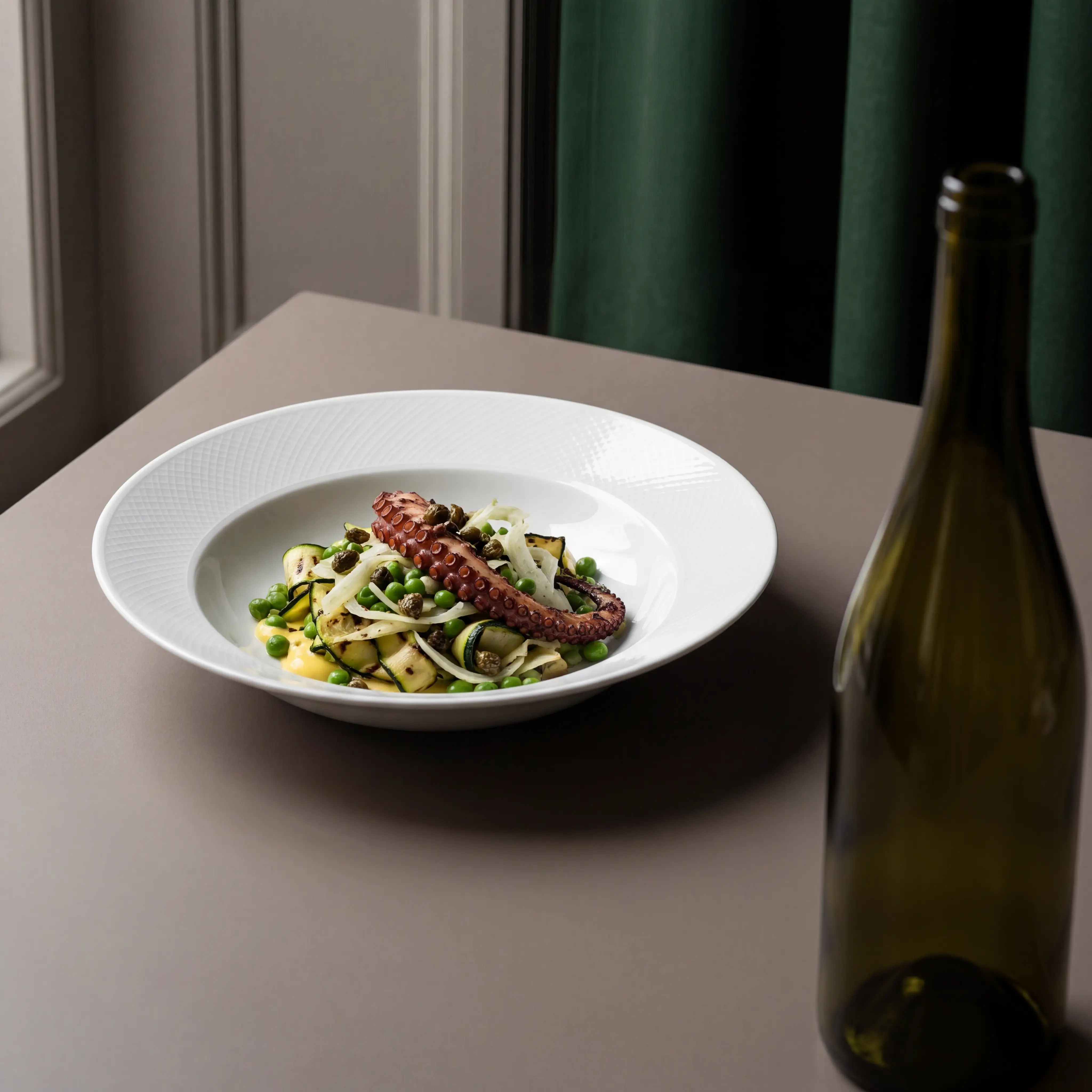 Speisekarte im grünen Bistro-Stil