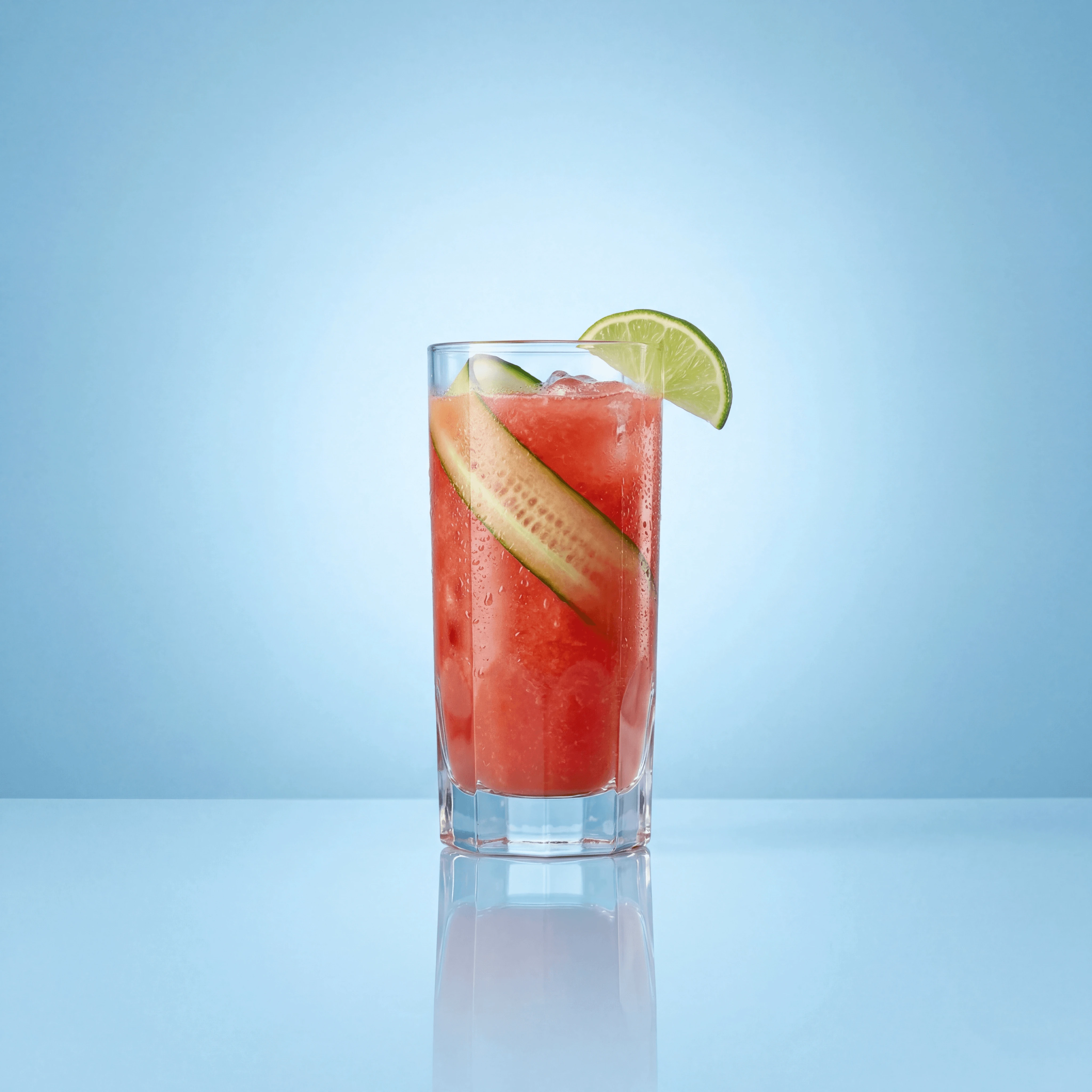 Drink-Fotografie im blauen Studio-Setting